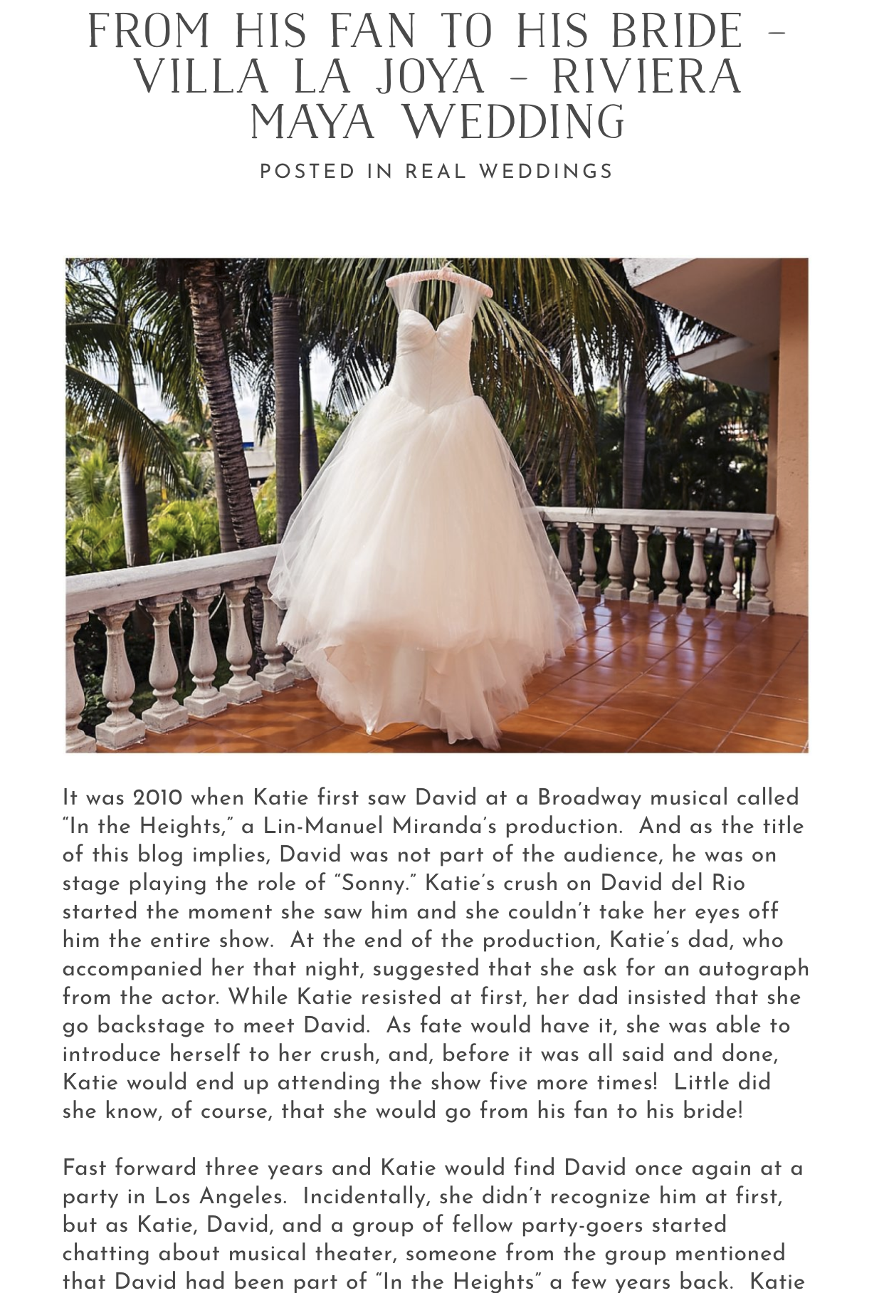 From his fan to his bride – Villa La Joya – Riviera Maya Wedding