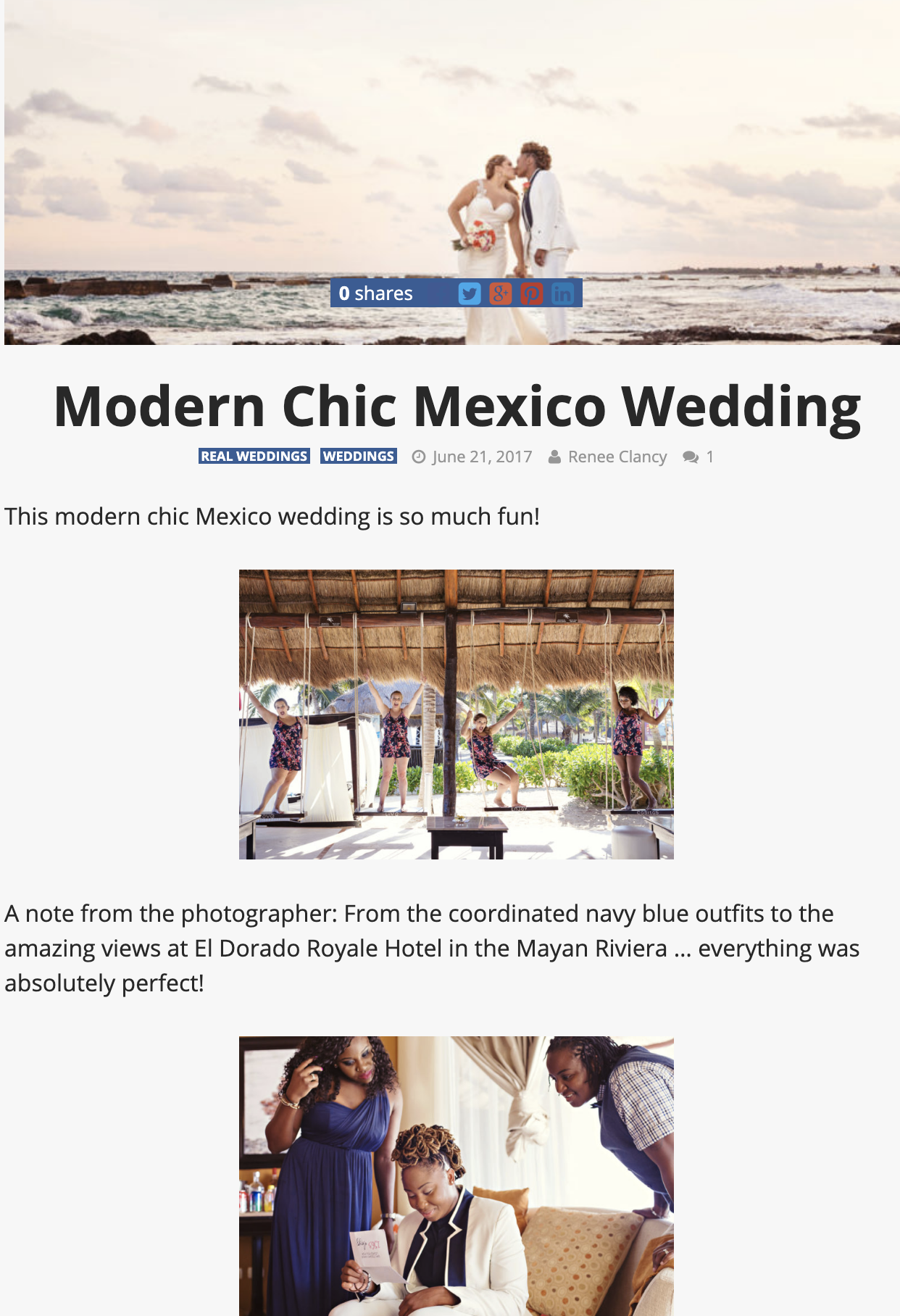 Modern Chic Mexico Wedding