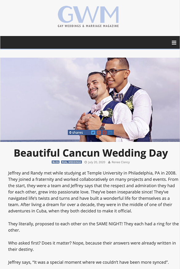 Beautiful Cancun Wedding Day